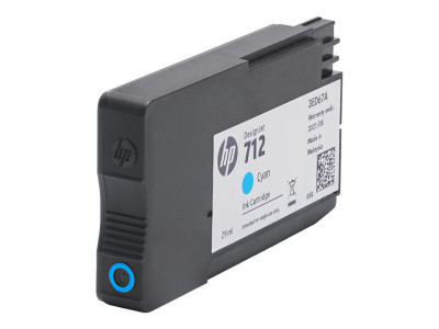 HP : HP 712 3-pack 29-ML CYAN DesignJet cartouche encre