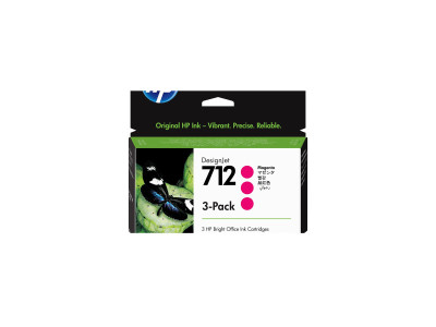 HP : HP 712 3-pack 29-ML MAGENTA DesignJet cartouche encre