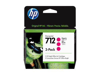 HP : HP 712 3-pack 29-ML MAGENTA DesignJet cartouche encre