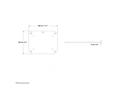 NewStar : FIXED FLOOR PLATE pour 2250/2500-SERIES - SMALL