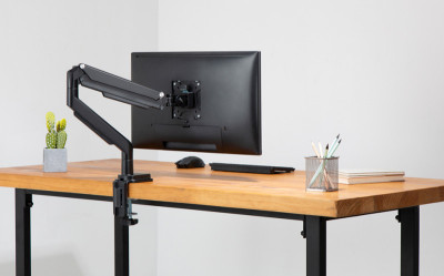 DIGITUS Support simple écran universel, fixation par serrage