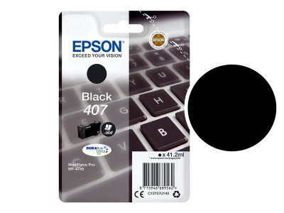 Epson 407 Cartouche d'encre Noir 2600 pages pour WF-4745