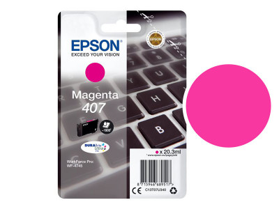 Epson 407 Cartouche d'encre Magenta 1900 pages pour WF-4745