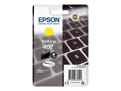 Epson 407 Cartouche d'encre Jaune 1900 pages pour WF-4745