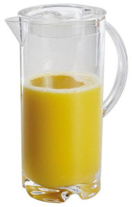 APS Pichet à jus de fruit avec couvercle, 2,0 l, transparent