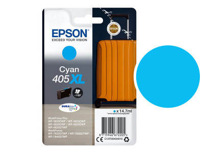 Epson 405XL Cartouche d'encre Cyan XL 1100 pages