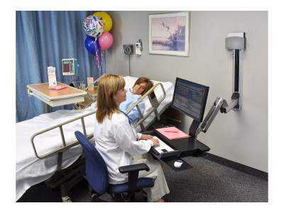 Ergotron : SV COMBO ARM WORKSURFACE PRE-CONFIG MED CPU HOLDER POLISH