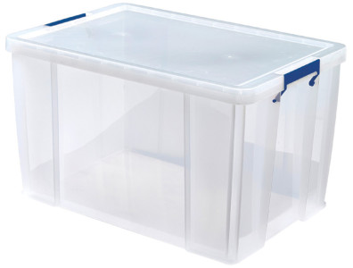 Fellowes Boîte de rangement ProStore, 85 litres, transparent