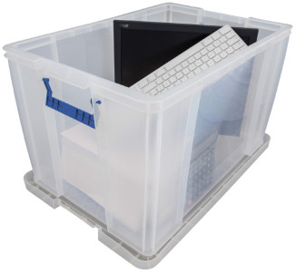 Fellowes Boîte de rangement ProStore, 85 litres, transparent