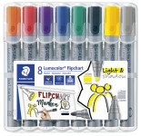 STAEDTLER Lumocolor Marqueur de conférence 356/356B, étui 8 STAEDTLER Lumocolor Marqueur de conférence 356/356B, étui 8