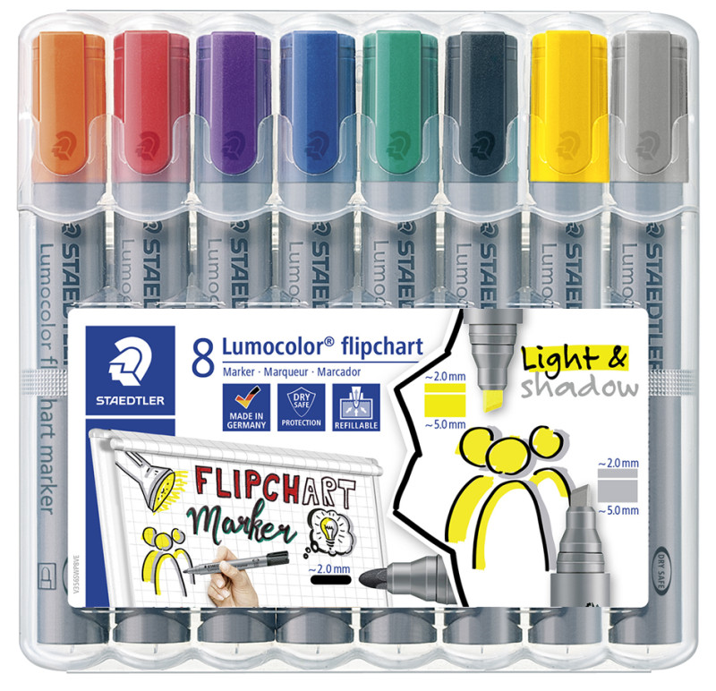 STAEDTLER Lumocolor Marqueur de conférence 356/356B, étui 8