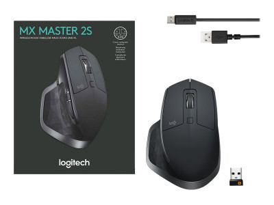 Logitech : MX MASTER 2S WIRELESS MOUSE GRAPHITE EMEA