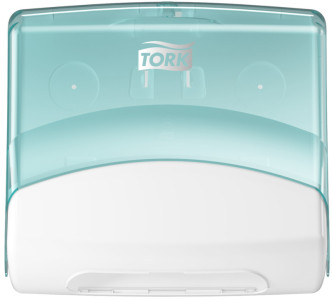 TORK Distributeur pour chiffons de nettoyage,turquoise/blanc