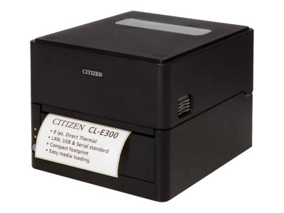 CITIZEN : CL-E300 PRINT BARCODE CUT LAN USB SER BLK en PWR