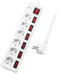 Multiprise LogiLink, 6 prises avec 7 interrupteurs, blanche Multiprise LogiLink, 6 prises avec 7 interrupteurs, blanche
