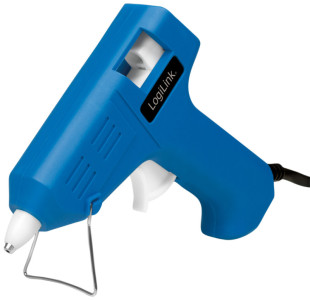 LogiLink Mini pistolet à colle, 10 wattts, bleu