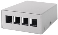 Boîtier de point de consolidation LogiLink, 4 ports, gris clair Boîtier de point de consolidation LogiLink, 4 ports, gris clair