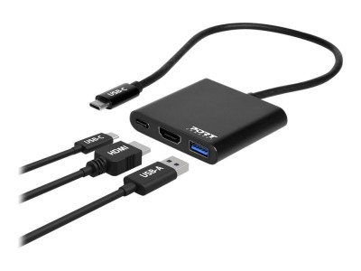 Port Technology : DOCKING MINI TYPE C HDMI + USB3 + USB-C PD