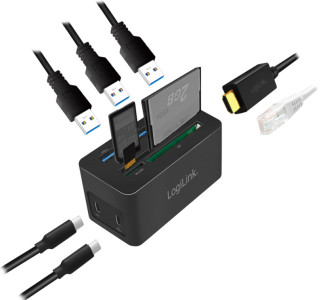 LogiLink USB 3.2 (Gen 1) Mini Docking Station, 10-Port