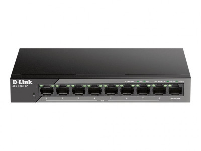 D-Link : 9-PORT POE SURVEILLANCE SWITCH FAST ETHERNET 1G SFP UPLINK gr