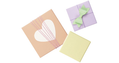 folia Boîtes en carton PASTEL, carré, assortiment de 12