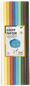 folia Rouleau de papier crêpon BASIC, 500 mm x 2 m, assorti