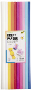 folia Rouleau de papier crêpon BASIC, 500 mm x 2 m, assorti