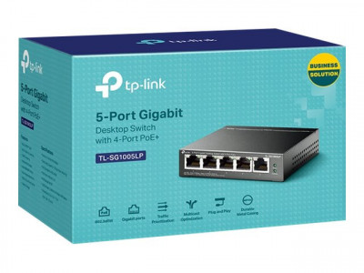 TP-Link : 5-PORT GIGABIT DESKTOP SWITCH avec 4-PORT POE+