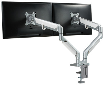 LogiLink TFT-/LCD-Monitorarm, aus Aluminium, 2-fach, silber