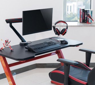 LogiLink Gaming Monitorarm, Armlänge: 480 mm, schwarz