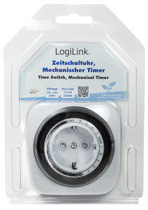 LogiLink Mechanische Zeitschaltuhr für Innenbereich, weiß