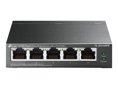 TP-Link : 5-PRT GIGABIT EASY SMART SWITCH avec 4-PORT POE+