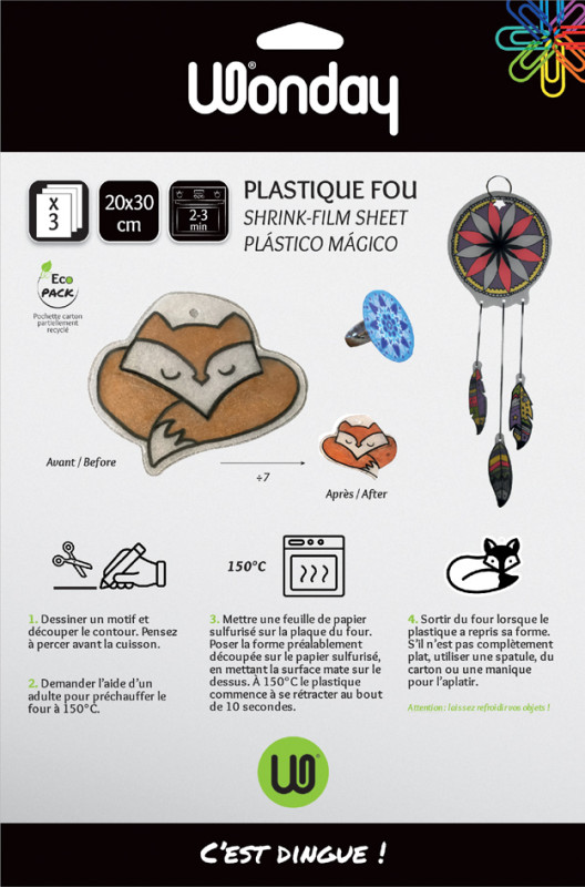 Wonday Plastique fou, (L)200 x(H)300 mm, 3 feuilles