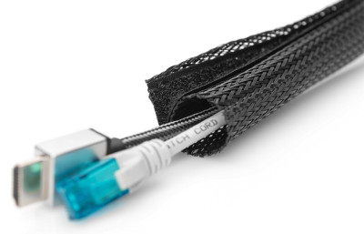 DIGITUS Gaine de câbles flexible à fermeture auto-agrippante