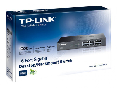 TP-Link : TL-SG1016D 16-PORT GIGAB SWITCH 10/100/1000 MBIT/S-RJ45-PORTS
