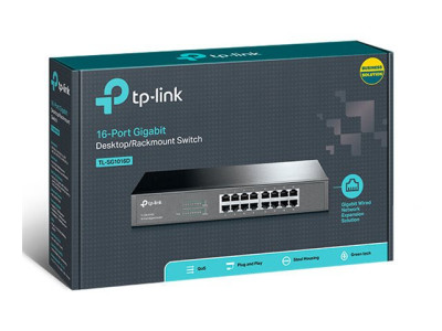 TP-Link : TL-SG1016D 16-PORT GIGAB SWITCH 10/100/1000 MBIT/S-RJ45-PORTS