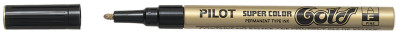 PILOT Marqueur permanent SUPER COLOR Gold, fin, blanc