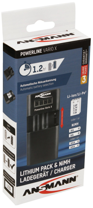 ANSMANN POWERLINE 8 CHARGEUR PILES À POSER AA ou AAA