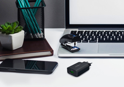 ANSMANN USB-Adapterstecker HOME CHARGER 130Q, schwarz
