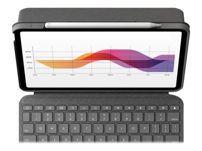 Logitech : FOLIO TOUCH IPAD AIR 4TH GEN OXFORD GREY FRA CENTRAL