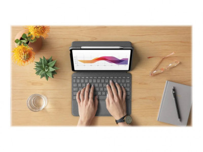 Logitech : FOLIO TOUCH IPAD AIR 4TH GEN OXFORD GREY FRA CENTRAL