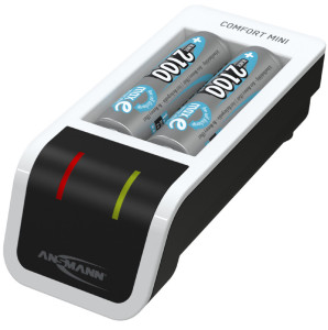 Chargeur rapide ANSMANN Comfort Mini, blanc/noir