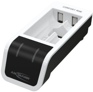 Chargeur rapide ANSMANN Comfort Mini, blanc/noir