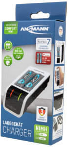 Chargeur rapide ANSMANN Comfort Mini avec 2 batteries