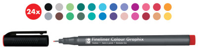 Marabu Fineliner COLOUR GRAPHIX HYPNOTIZE, étui carton de 24