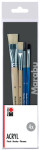 Marabu Set de pinceaux pour l'acrylique Acryl, 4 pièces