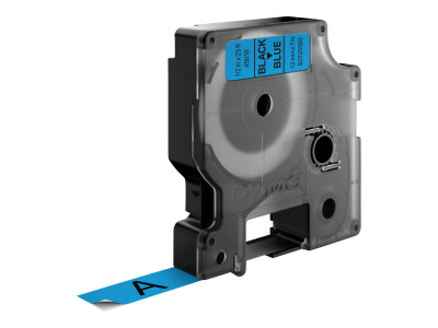 Dymo : D1 - tape DYMo 12MMX7M BLACK/BLUE