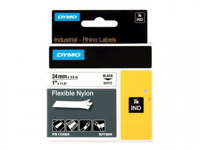 Dymo : 24 MM FLEXI NYLON LABEL WHITE RHINO