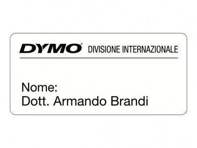 Dymo : WHITE NAME BADGE LABELS 89X41MM 1 ROLL (300)