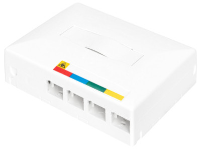 DIGITUS Boîtier vide FTTX  pour 4 x couplages SC SX / LC DX